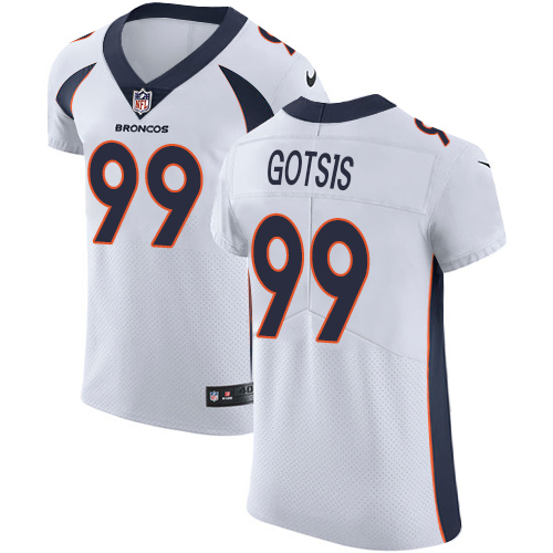 Nike Broncos #99 Adam Gotsis White Men's Stitched NFL Vapor Untouchable Elite Jersey - Click Image to Close